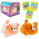 М'яка інтерактивна іграшка собачка реагує на дотик, песик ворушить очима, повторює голос BF2506Fluff pets, фото 2