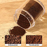 Ручна кавомолка зі сталевими конічними жорнами та металевим корпусом Чорна, фото 5