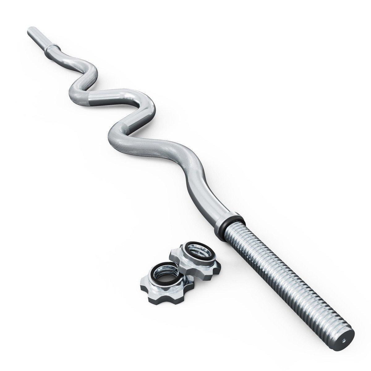 Гриф для штанги W-подібний 120 см + затискачі K-Sport, фото 1