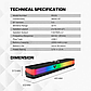 Акустика Fantech колонка саундбар для ПК та ноутбука BS151 2x5W, BT 5.3 RGB підсвічування, фото 5