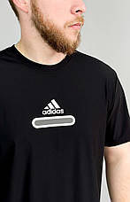 Чоловіча спортивна футболка Adidas чорна футболка Адідас, фото 5