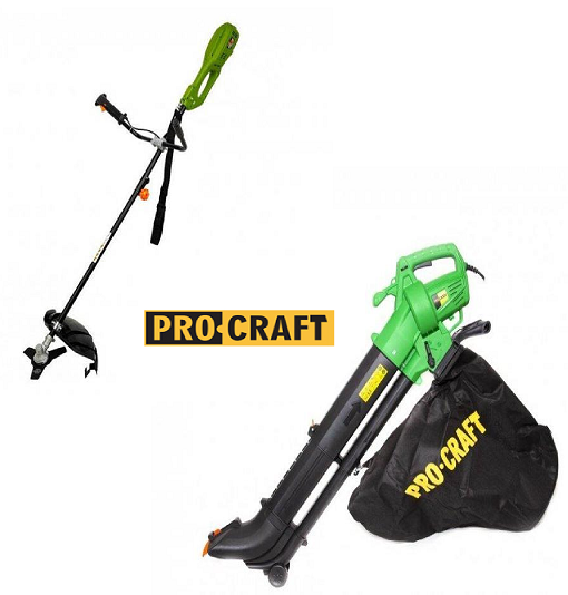 Коса електрична ProCraft GT 2200 + Садовий пилосос-повітродувка Proсraft PGU 2500