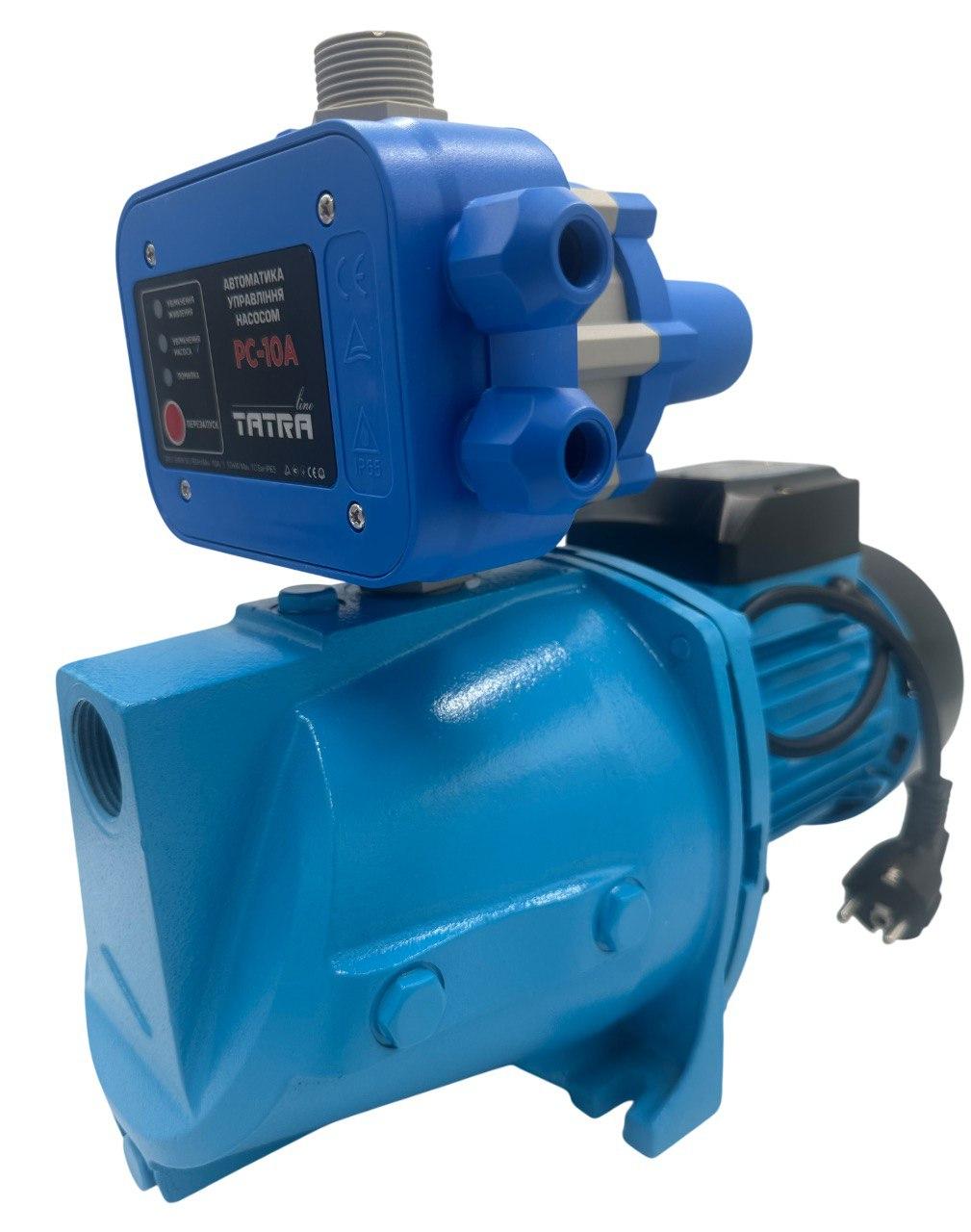 Насосна станція без бака VODOMET JET-100  (Чугун) Н=45М, Q=3.0кбМ, P=1100 Вт. з електронною автоматикою