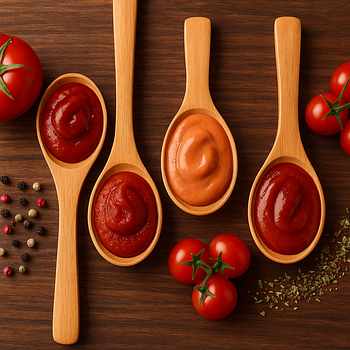 🍅 Кетчупи, томатна паста та томатні соуси для м’яса та гарнірів
