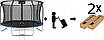 Батут THUNDER INSIDE ELITE з внутрішньою сіткою 12 футів 374 см чорно-блакитний, фото 9