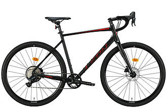 Велосипед LEON 28" GR-90 Al HDD рама L чорний/червоний матовий