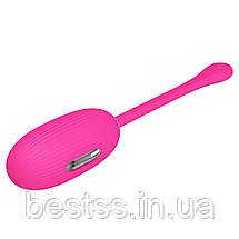 Віброяйце з 12 режимами вібрації та 3 режимами електростимуляції Pretty Love Doreen Egg Pink, фото 4