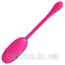 Віброяйце з 12 режимами вібрації та 3 режимами електростимуляції Pretty Love Doreen Egg Pink, фото 5