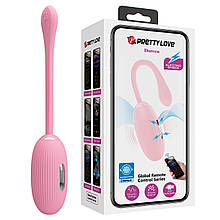 Віброяйце з 12 режимами вібрації та 3 режимами електростимуляції Pretty Love Doreen Egg Light Pink