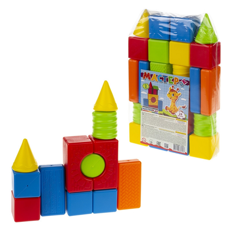 Конструктор Мастерок №2 1-071 24 деталі, фото 1