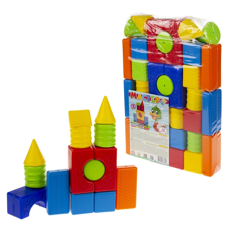 Конструктор Мастерок №3 1-072 36 деталей, фото 1