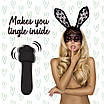 Мінівібратор FeelzToys Mister Bunny Black з двома насадками, фото 4
