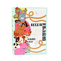 Розвиваюча гра "Веселі шнурочки Тварини" 30522, 6 картинок, кольорові шнурки