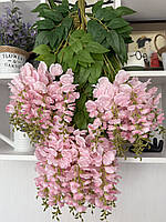 Штучна гліцинія . Гілки декоративної гліцинії ( упаковка 12 штук , Premium, 80 см , рожева ), фото 5