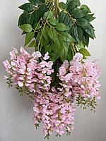 Штучна гліцинія . Гілки декоративної гліцинії ( упаковка 12 штук , Premium, 80 см , рожева ), фото 7
