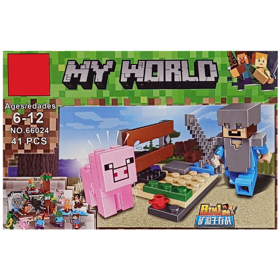 Конструктор дитячий "Minecraft" 66024K-2, 42 деталі, фото 1