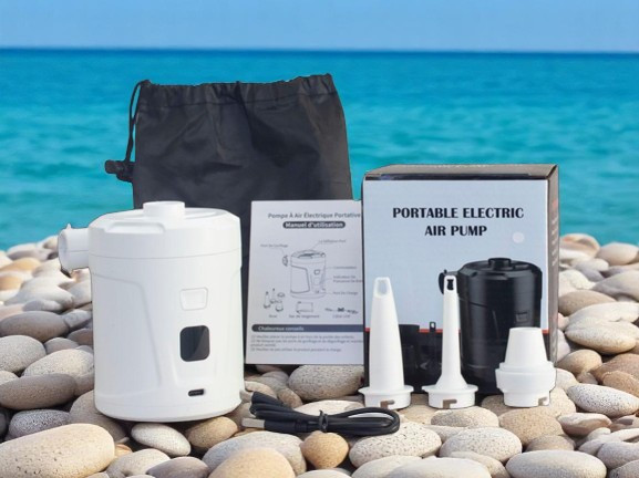 Насос для човнів, матраців, басейнів LW-A-2004 5200mAh USB білий, фото 1