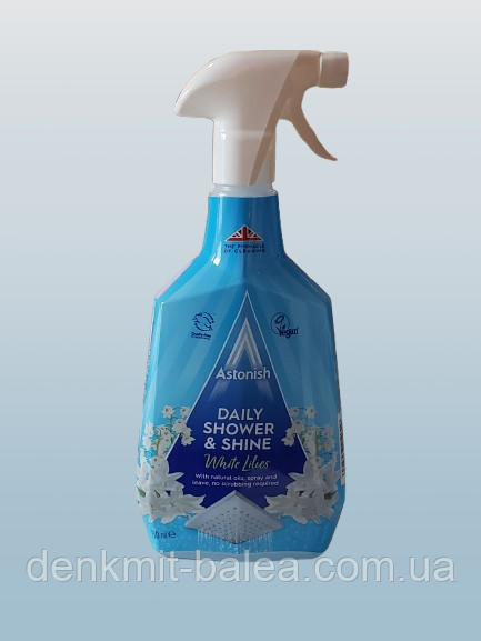 Очисний засіб Астоніш для душових кабін, акрилу та кераміки Astonish Daily Shower Shine 750 мл.