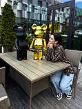 Bearbrick Gold Chrome дизайнерська статуетка ведмідь Беарбрик 70 см золотистий, фото 10