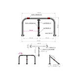 Бар'єр паркувальний «Ворота» складаний h=40 см b=71 см (без замка) Yato YT-55753, фото 6
