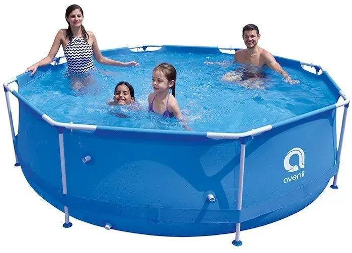 Басейн каркасний Avenli (305 x 76 см) для дорослих та дітей, комплектація 19в1, Синій, фото 1