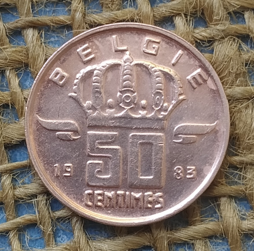 50 сантимiв 1983 року. Бельгiя