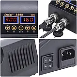 Паяльні станції та фени 2в1 Набір для паяння паяльником 80 Вт із термофеном 750 Вт, 2xЖК, паяльне обладнання, фото 8