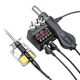 Паяльний комплект 2в1 80 Вт Паяльник для паяння та термофен 750 Вт, 2xЖК, комплектуючі, фото 4