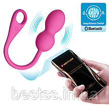 Вагінальні віброкульки з 12 режимами вібрації та керуванням через додаток Pretty Love Elvira Balls Pink, фото 3