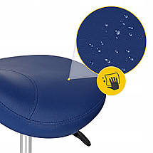 Стілець для майстра 4FIZJO Ergo регульований, без спинки, на коліщатках Blue (P-5907739319616), фото 3