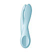 Кліторальний вібратор Satisfyer Threesome 1 Light Blue з трьома гнучкими пальчиками, фото 4