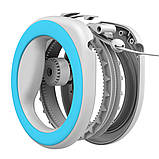 Кругла повідець - рулетка універсальна для собак вагою до 40 кг WAUDOG блакитна 2,9 м Collar, фото 7