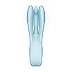 Кліторальний вібратор Satisfyer Threesome 1 Light Blue з трьома гнучкими пальчиками, фото 5