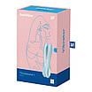 Кліторальний вібратор Satisfyer Threesome 1 Light Blue з трьома гнучкими пальчиками, фото 8