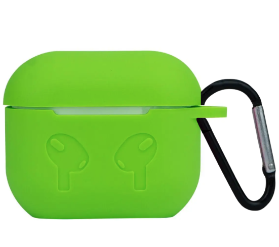 Чохол накладка з карабіном Silicon Case для AirPods 3 Green