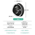 Настільний бездротовий вентилятор GXQC N601 Black, фото 9