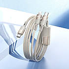 YUF Кабель Hoco U139 2в1 Type-C to Type-C/ Lightning 100W 1.2m gold, фото 2