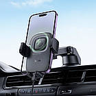 Автотримач Hoco HW32 з бездротовою зарядкою black metal gray, фото 2