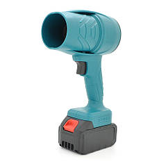 Бездротовий ручний турбовентилятор YT41011 + 2 акумулятори, заряджання 220 В, Blue, Кейс