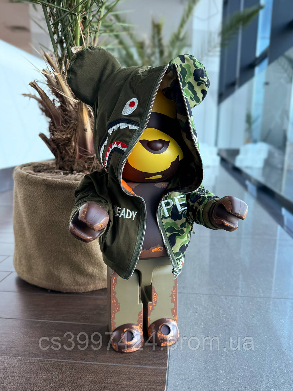 Статуетка Bearbrick BAPE BEAR дизайнерська статуетка ведмідь Беарбрик 70 см, фото 1