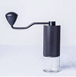 Ручна кавомолка зі сталевими конічними жорнами та металевим корпусом Чорна, фото 9