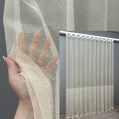 Тюль жакард. Колір молочний. Код 1667т