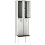 Шафа для одягу металева з лавкою ШОМ-300/2/4, фото 2