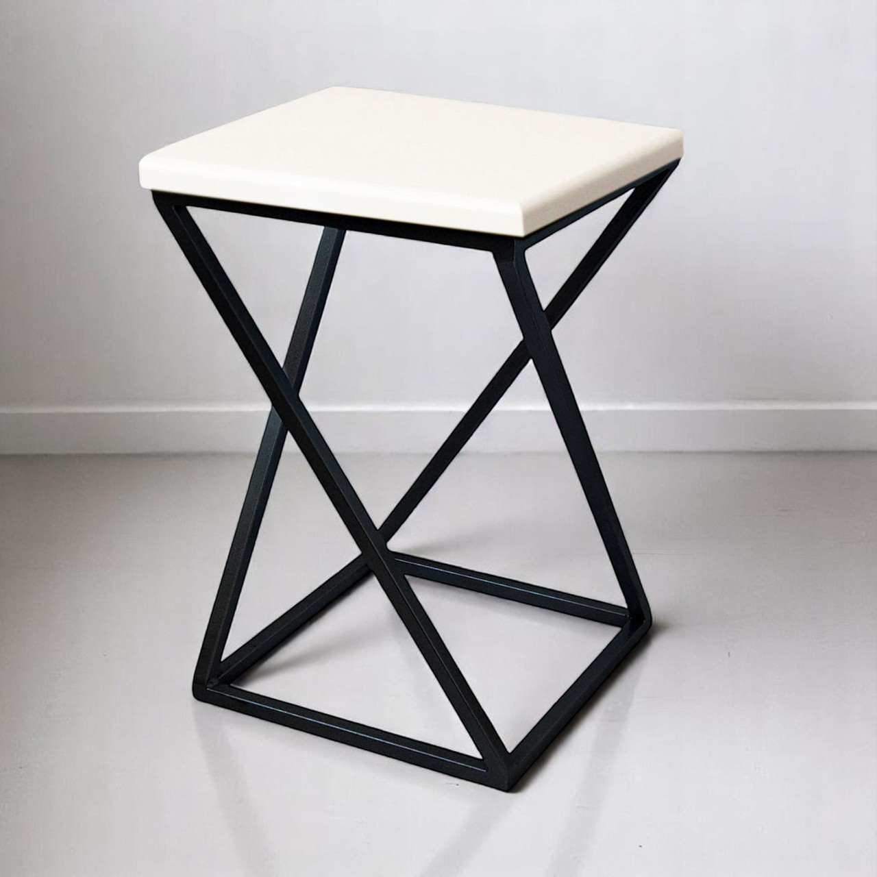 Табурет Лофт Marble Білий/чорний, фото 1