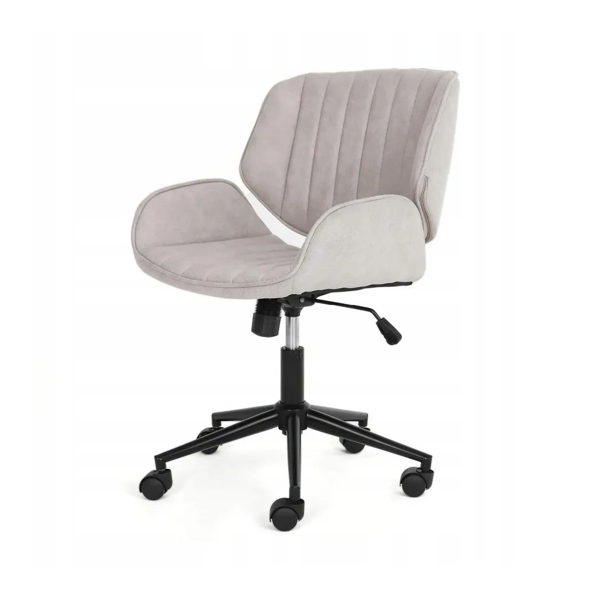 Стильне офісне крісло на колесах Tores, оббивка велюр, регуляція висоти, поворот на 360°, колір бежевий, фото 1