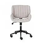 Стильне офісне крісло на колесах Tores, оббивка велюр, регуляція висоти, поворот на 360°, колір бежевий, фото 3