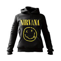 Худі жіноче з принтом «Нірвана. Смайлик. Nirvana. Smiley»