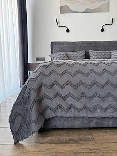 Покривало "Хельга", 100% cotton, графітовий колір (Розміри і кольори в асортименті)