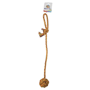 Іграшка для собак канат грейфер вузловий м'яч з довгою ручкою, CROCI, 56см