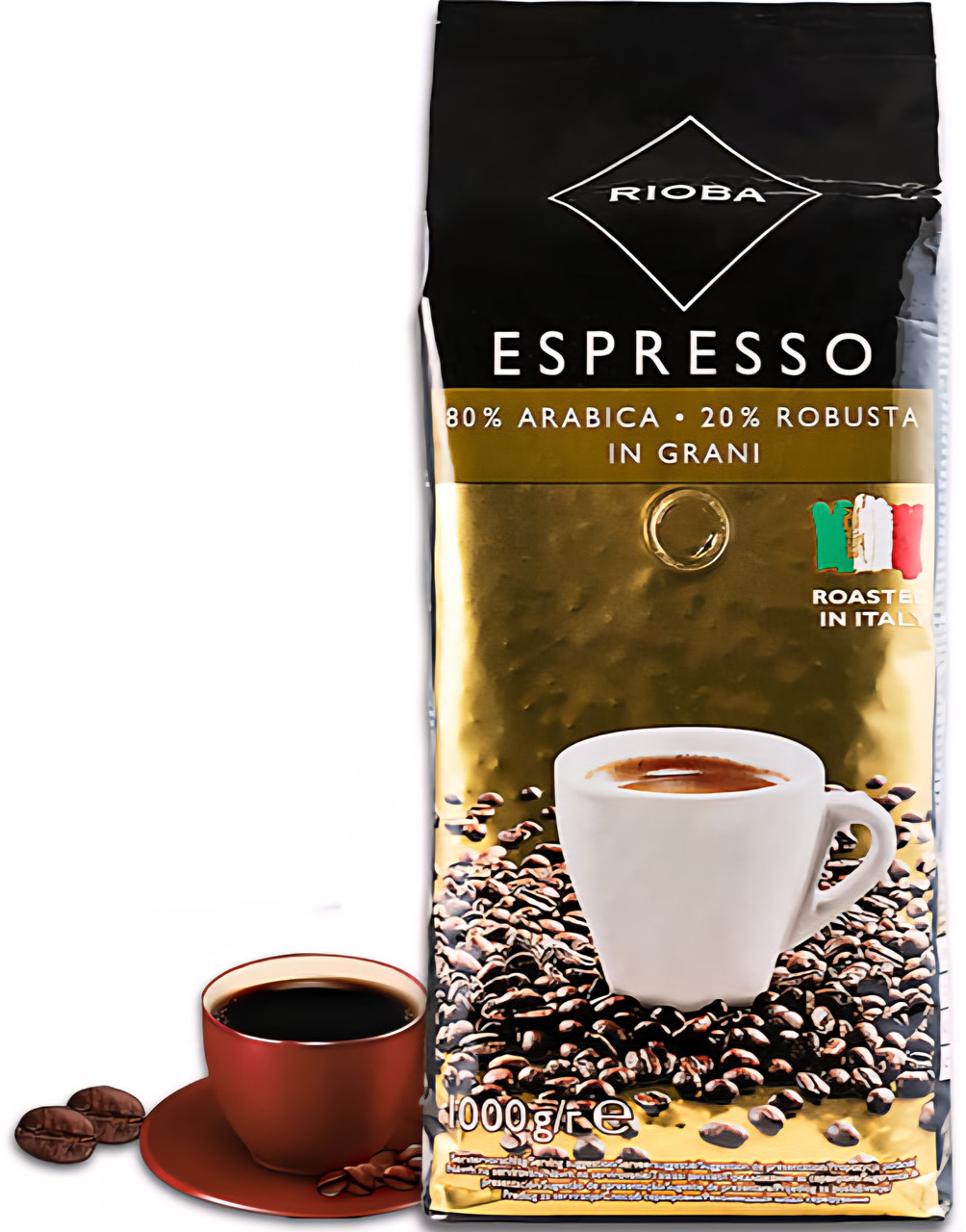 ОРИГІНАЛ! Кава в зернах Rioba Espresso Gold 1кг, 80/20 Італія - фото 1 - id-p2285221330